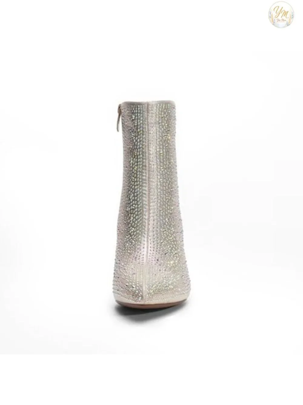 Glitter Rhinestone Chunky Heel Ankle Booties Women's Party Boots